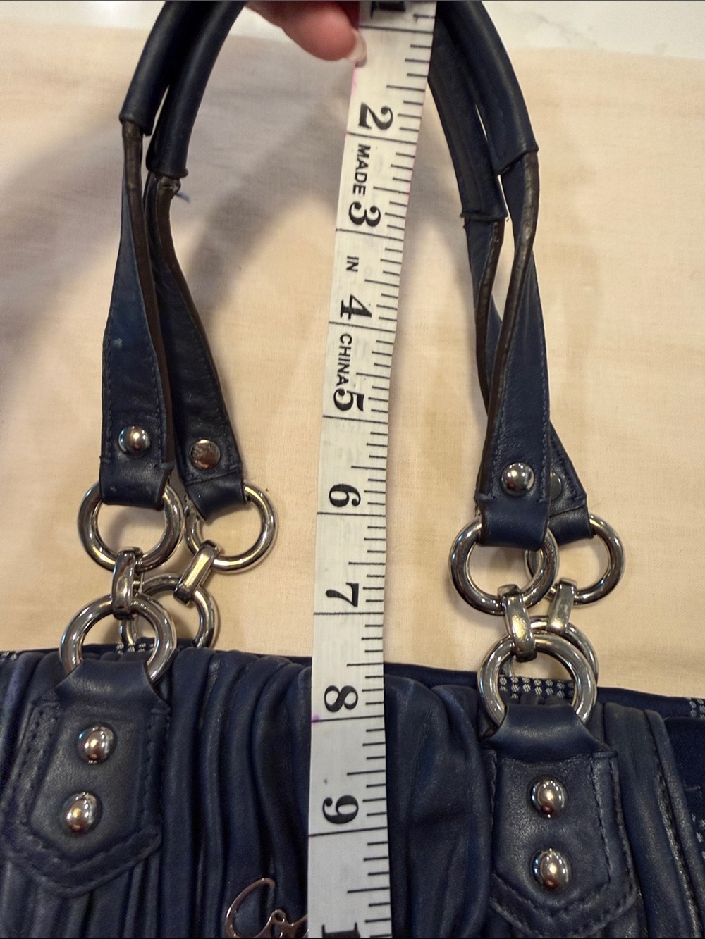 Coach Ashley Dotted Op Art Signature Satchel - Picture 12 of 14